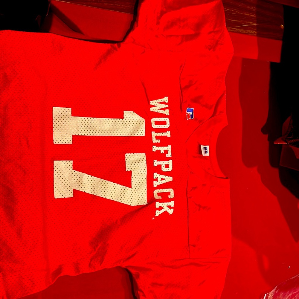 Russell ‘Wolfpack’ football jersey.